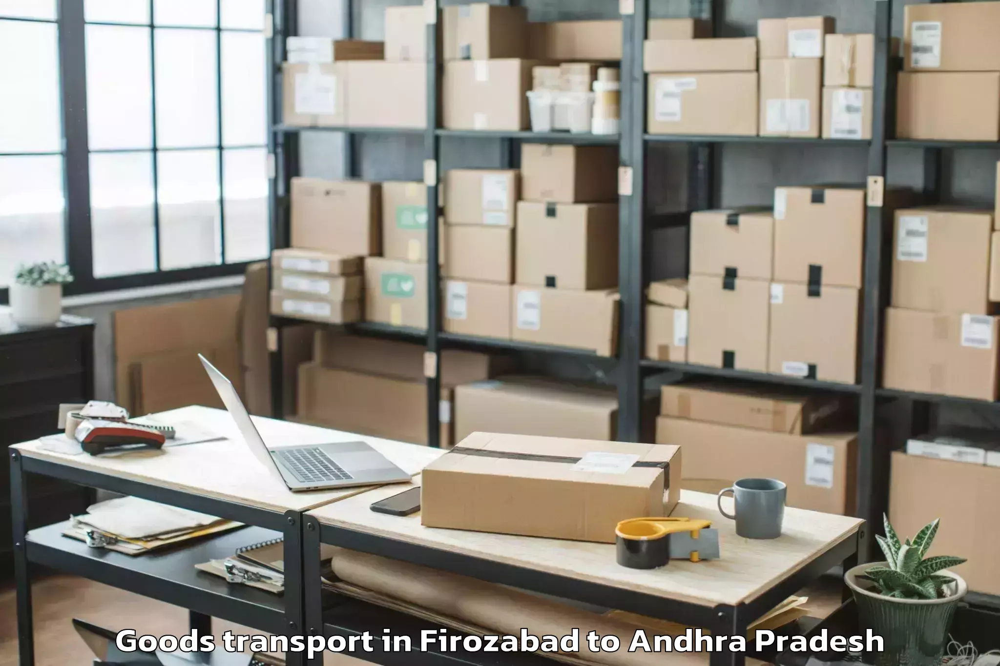 Hassle-Free Firozabad to Pedaparupudi Goods Transport